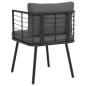 Preview: Gartensessel mit Kissen Schwarz Poly Rattan