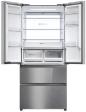 Preview: Haier HFR7819ENGC Stand Side-by-Side Kombination French Door, 83 cm breit, 504 L, NoFrost, Humidity Zone, Urlaubsfunktion, iconic glass Edelstahl