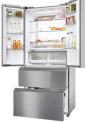Preview: Haier HFR7819ENGC Stand Side-by-Side Kombination French Door, 83 cm breit, 504 L, NoFrost, Humidity Zone, Urlaubsfunktion, iconic glass Edelstahl