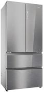 Preview: Haier HFR7819ENGC Stand Side-by-Side Kombination French Door, 83 cm breit, 504 L, NoFrost, Humidity Zone, Urlaubsfunktion, iconic glass Edelstahl