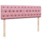 Preview: Ottoman-Bett mit Matratze & LEDs Rosa 140x200 cm Samt