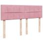 Preview: Ottoman-Bett mit Matratze Rosa 140x200 cm Samt