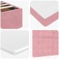 Preview: Ottoman-Bett mit Matratze Rosa 140x200 cm Samt
