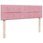 Preview: Ottoman-Bett mit Matratze & LEDs Rosa 140x200 cm Samt