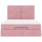 Preview: Ottoman-Bett mit Matratzen Rosa 140x200 cm Samt