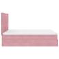 Preview: Ottoman-Bett mit Matratzen Rosa 140x200 cm Samt