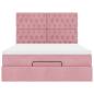 Preview: Ottoman-Bett mit Matratzen Rosa 140x200 cm Samt