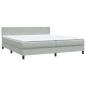 Preview: Boxspringbett mit Matratze Hellgrau 180x220 cm Samt