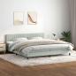 Preview: Boxspringbett mit Matratze Hellgrau 180x220 cm Samt