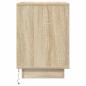 Preview: Nachttisch mit LED-Leuchten Sonoma-Eiche 38x34x50 cm