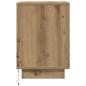 Preview: Nachttisch mit LED-Leuchten Artisan-Eiche 38x34x50 cm