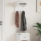 Preview: Wandgarderobe SANDNES Weiß 43x30x42 cm Massivholz Kiefer