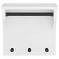 Preview: Wandgarderobe SANDNES Weiß 43x30x42 cm Massivholz Kiefer
