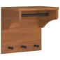 Preview: Wandgarderobe SANDNES 43x30x42 cm Massivholz Kiefer
