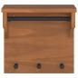 Preview: Wandgarderobe SANDNES 43x30x42 cm Massivholz Kiefer