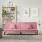 Preview: ARDEBO.de - Schlafsofa Rosa Samt