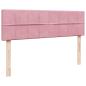 Preview: Ottoman-Bett mit Matratze & LEDs Rosa 160x200 cm Samt