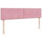 Preview: Ottoman-Bett mit Matratze & LEDs Rosa 160x200 cm Samt