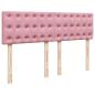 Preview: Ottoman-Bett mit Matratze Rosa 140x200 cm Samt