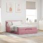Preview: Ottoman-Bett mit Matratze Rosa 140x200 cm Samt