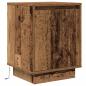 Preview: Nachttisch mit LED-Leuchten Altholz-Optik 38x34x50 cm