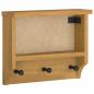 Preview: Wandgarderobe SANDNES 45x12x35 cm Massivholz Kiefer