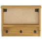 Preview: Wandgarderobe SANDNES 45x12x35 cm Massivholz Kiefer