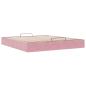 Preview: Ottoman-Bett ohne Matratze Rosa 160x200 cm Samt