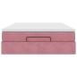 Preview: Ottoman-Bett mit Matratze Rosa 140x200 cm Samt