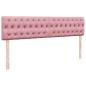 Preview: Ottoman-Bett mit Matratze & LEDs Rosa 160x200 cm Samt