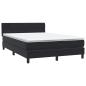 Preview: Boxspringbett mit Matratze Schwarz 160x220 cm Samt