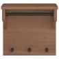 Preview: Wandgarderobe SANDNES 43x30x42 cm Massivholz Kiefer