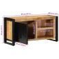 Preview: TV-Schrank 80x30x40 cm Raues Massivholz Mango