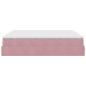 Preview: Ottoman-Bett mit Matratze Rosa 160x200 cm Samt
