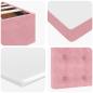 Preview: Ottoman-Bett mit Matratzen Rosa 140x200 cm Samt