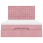 Preview: Ottoman-Bett mit Matratzen Rosa 140x200 cm Samt