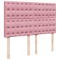 Preview: Ottoman-Bett mit Matratzen Rosa 140x200 cm Samt
