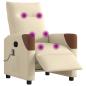 Preview: Massagesessel Elektrisch Creme Stoff