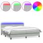 Preview: ARDEBO.de - Boxspringbett mit Matratze Hellgrau 180x220 cm Samt