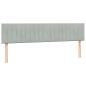 Preview: Boxspringbett mit Matratze Hellgrau 180x220 cm Samt