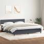 Preview: Boxspringbett mit Matratze Dunkelgrau 180x210 cm Samt