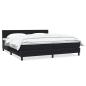 Preview: ARDEBO.de - Boxspringbett mit Matratze Schwarz 180x220 cm Samt