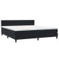 Preview: Boxspringbett mit Matratze Schwarz 180x220 cm Samt