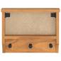 Preview: Wandgarderobe SANDNES 45x12x35 cm Massivholz Kiefer