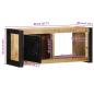 Preview: TV-Schrank 80x30x35 cm Raues Massivholz Mango