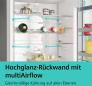 Preview: Siemens KG39N2LCF iQ300 Stand Kühl-Gefrierkombination, 60 cm breit, 363 L, hyperFresh, bottleRack, superCooling, Total noFrost, Metall-Optik