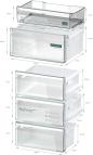 Preview: Siemens KG39N2LCF iQ300 Stand Kühl-Gefrierkombination, 60 cm breit, 363 L, hyperFresh, bottleRack, superCooling, Total noFrost, Metall-Optik