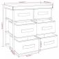 Preview: Aufbewahrungsschrank mit 6 Schubladen 55×29×55 cm Schwarz Stahl