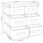 Preview: Lagerschrank mit 6 Schubladen 55×29×55 cm Creme Stahl