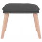 Preview: Fußhocker Dunkelgrau 45x29,5x35 cm Stoff
